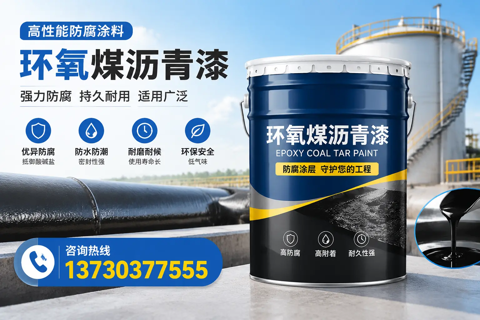 环氧煤沥青漆的耐久性分析，适合临猗的使用场景